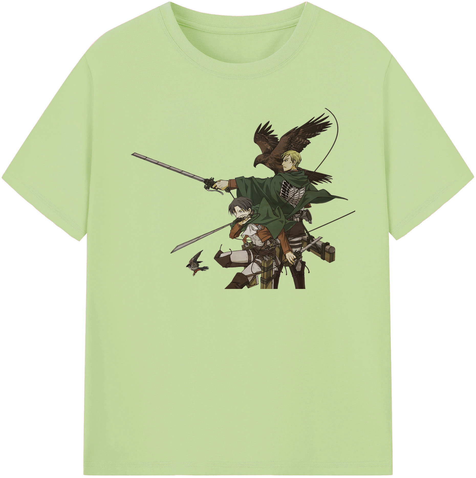 （画像用） 進撃の巨人 Attack on Titan 綿100％半袖Tシャツ（フロントプリント）